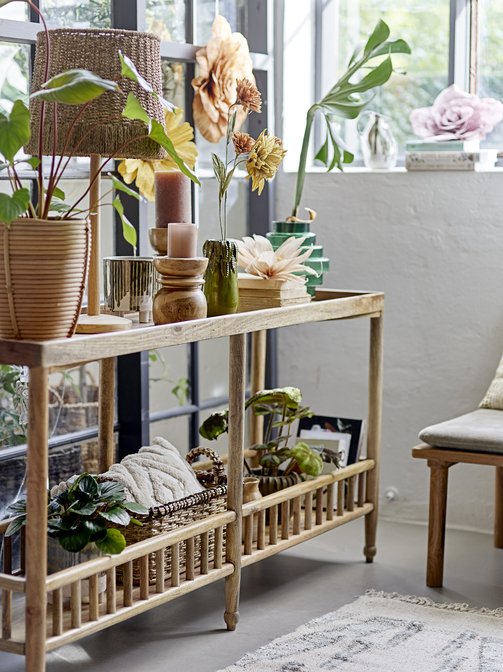 Bloomingville reclaimed wood console table deals natural