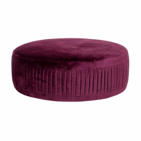 Pleat Pouf, Rouge, Polyester