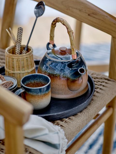 Aura Teapot w/Teastrainer, Bleu, Porcelaine