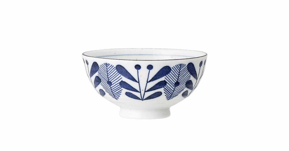 Camellia Bowl, Blue, Porcelain
